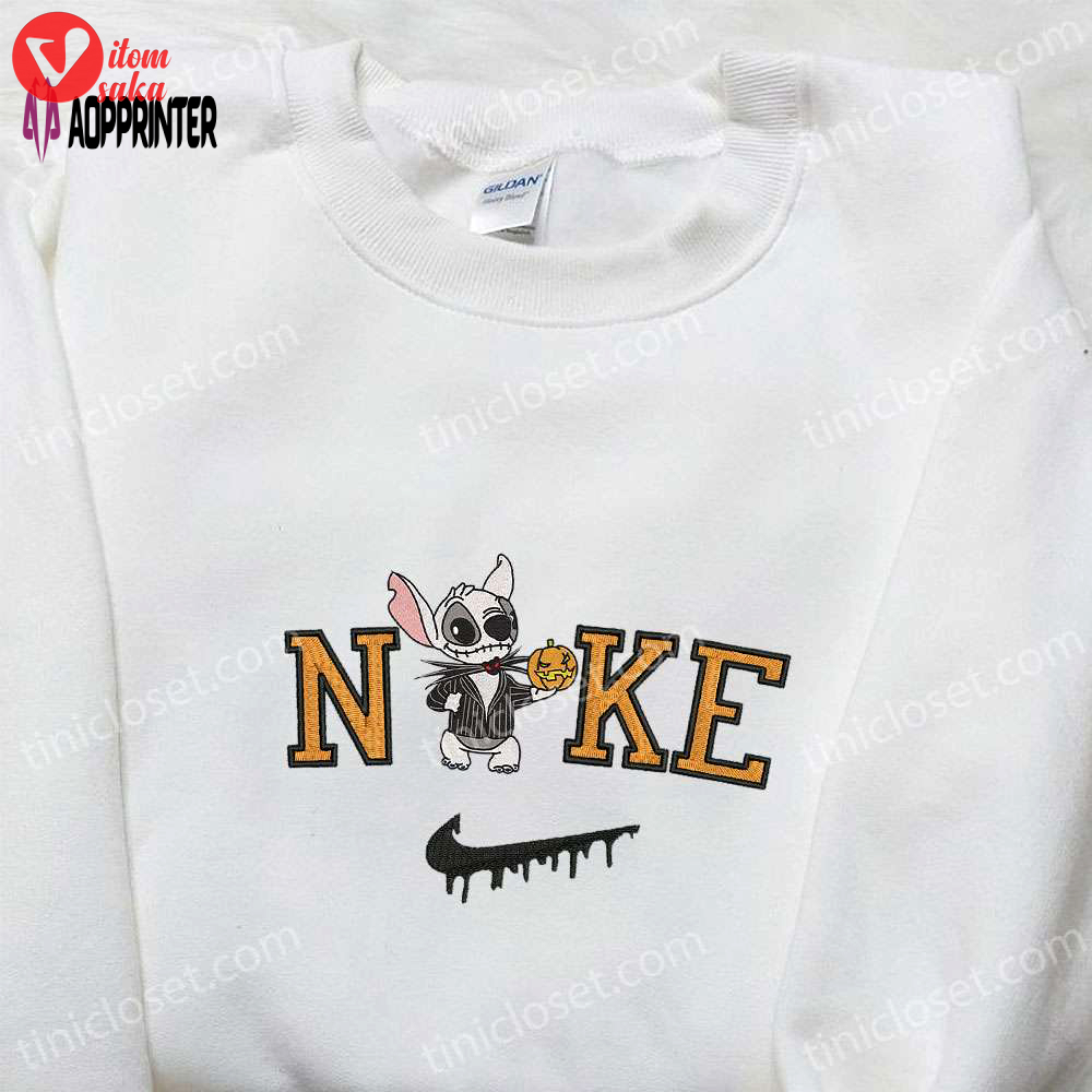 Jack skellington halloween pumpkin x nike embroidered t-shirt hoodie & sweatshirt: nightmare before christmas characters