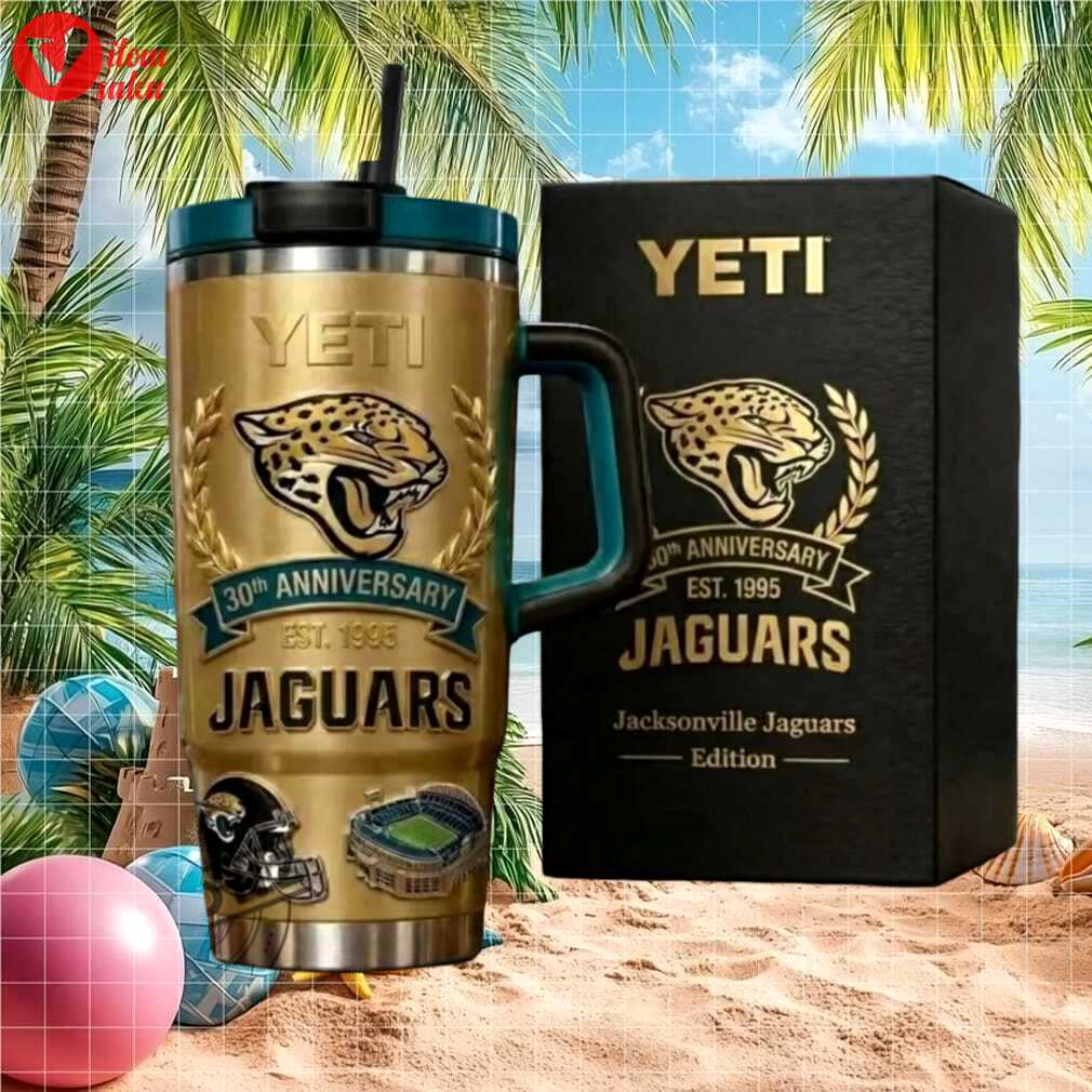 Jacksonville jaguars 30th anniversary gold edition 40oz tumbler
