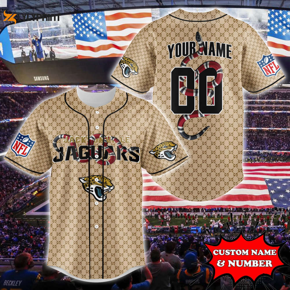 Jacksonville jaguars baseball jersey gucci nfl custom for fans
