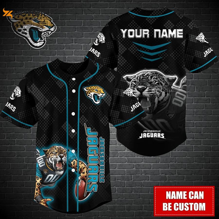 Jacksonville jaguars personalized baseball jersey fan gifts