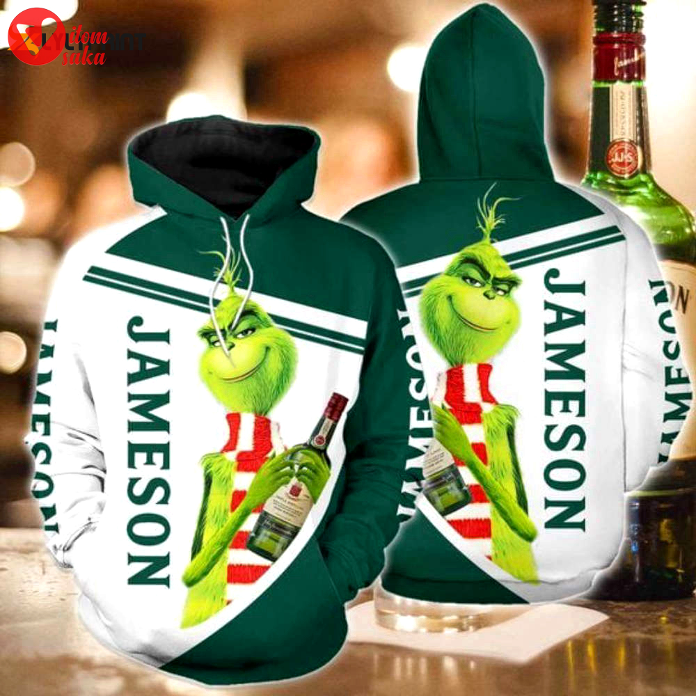 Jameson grinch bottle 3d all over print hoodie, zip hoodie