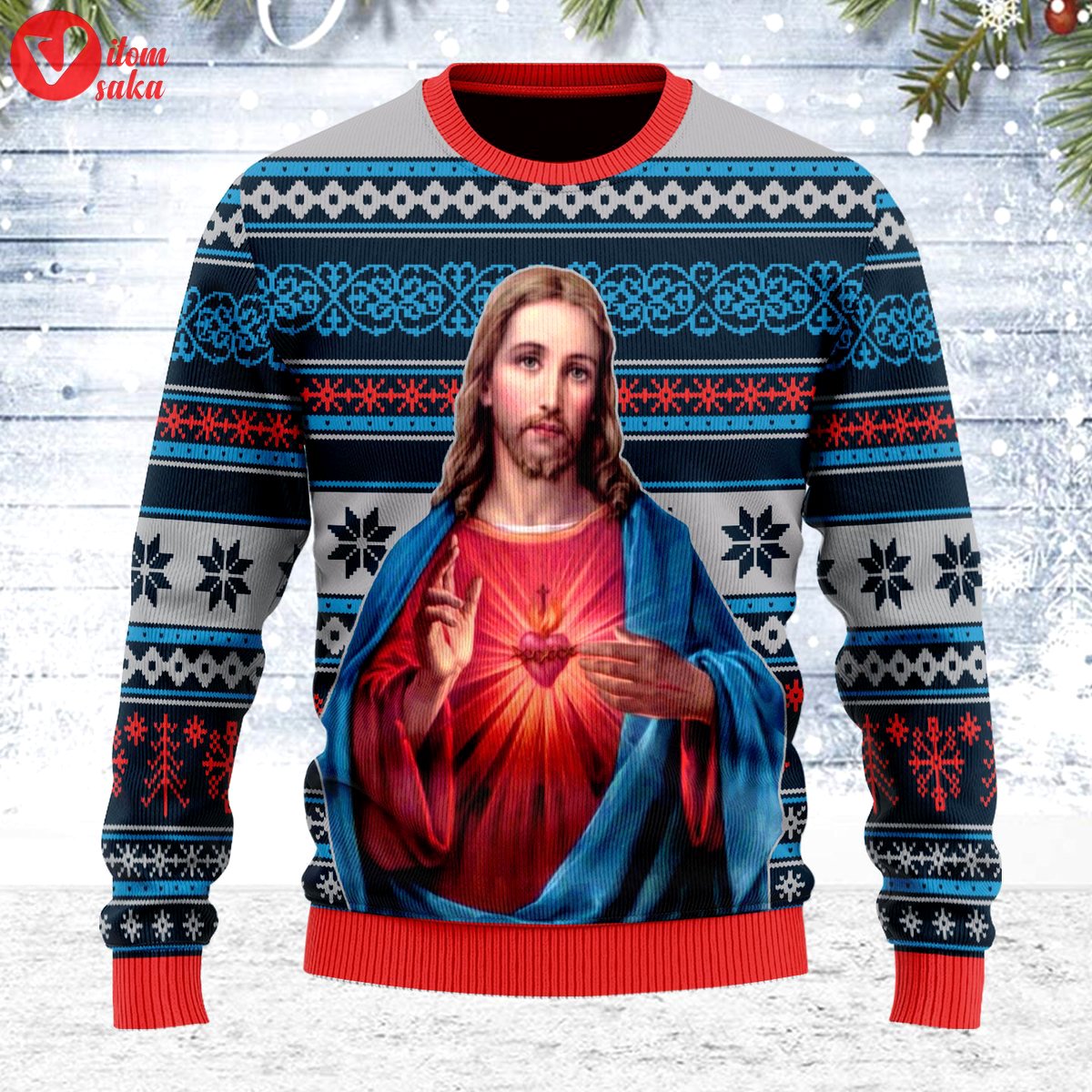 Jesus christ ugly christmas sweater – stormmerch exclusive