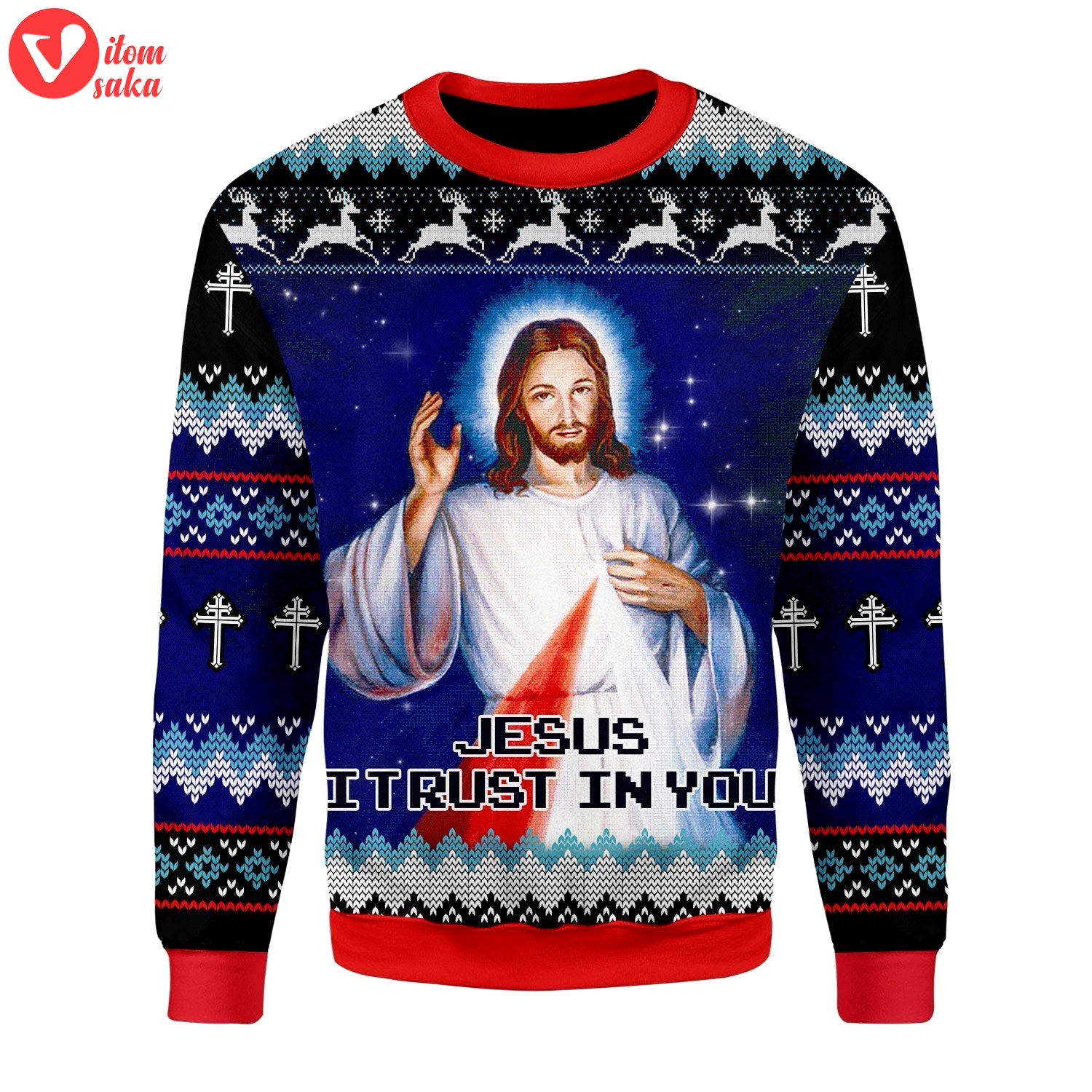 Jesus i trust in you christmas sweater – stormmerch exclusive