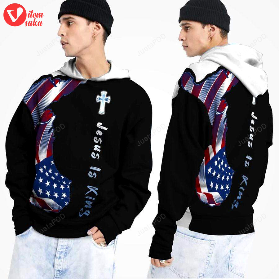 Jesus is king american 3d all print hoodie, zip- up hoodie