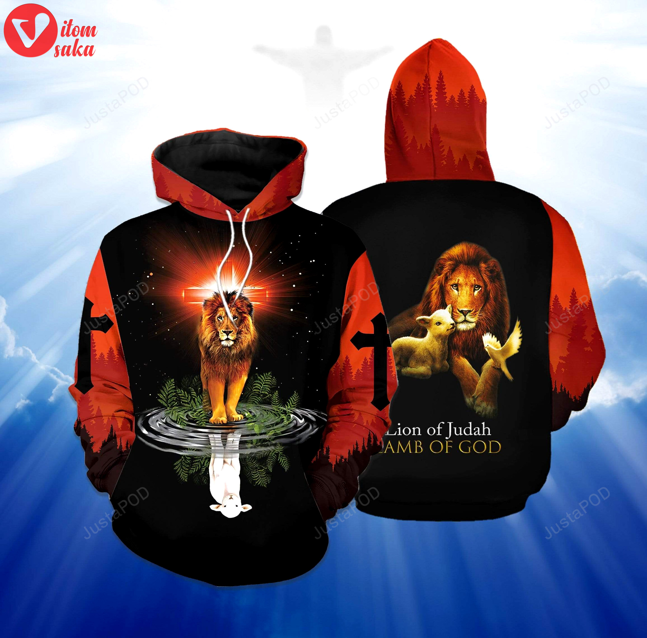 Jesus lion of judah lamb of god 3d all print hoodie, zip- up hoodie