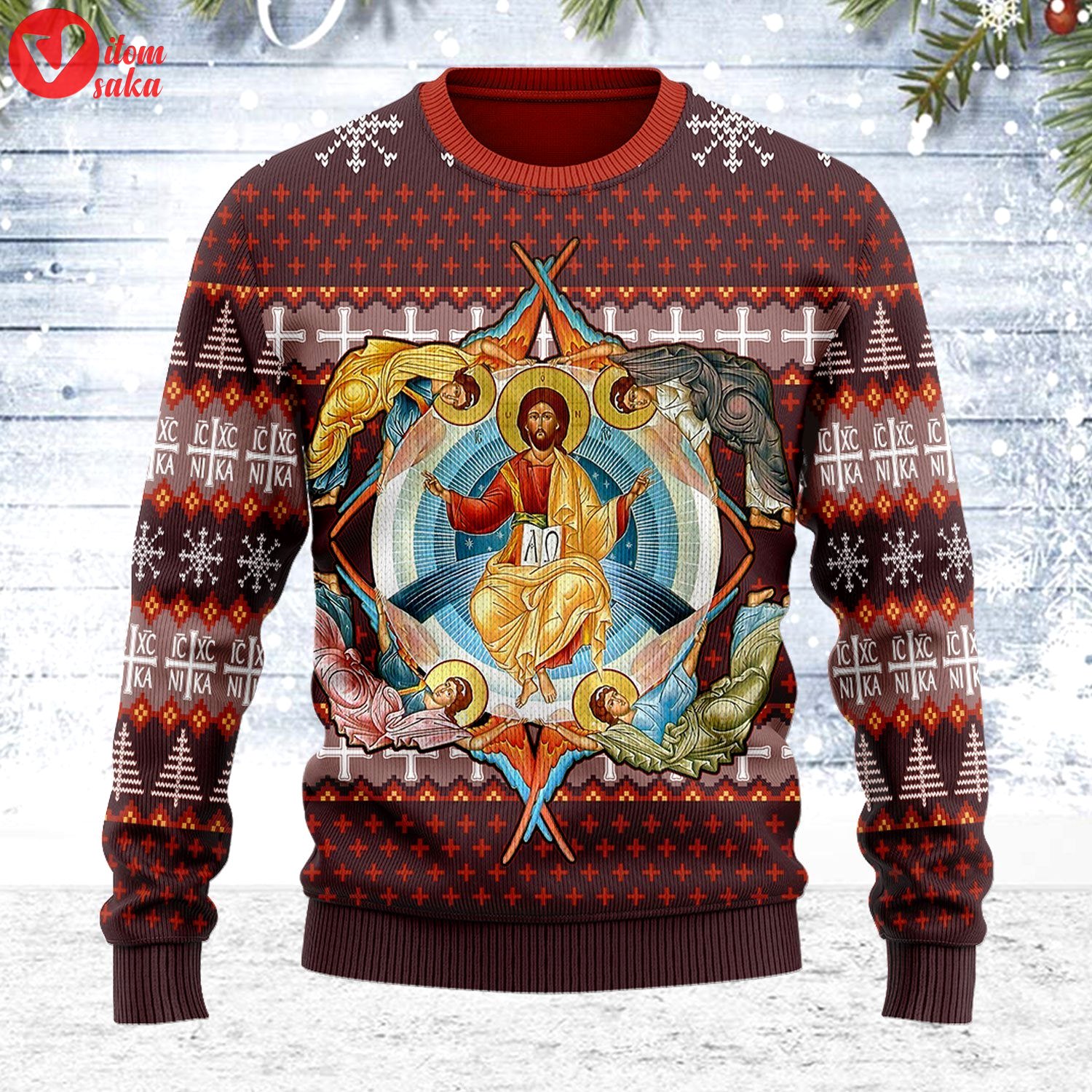 Jesus orthodoxy ugly christmas sweater – stormmerch exclusive