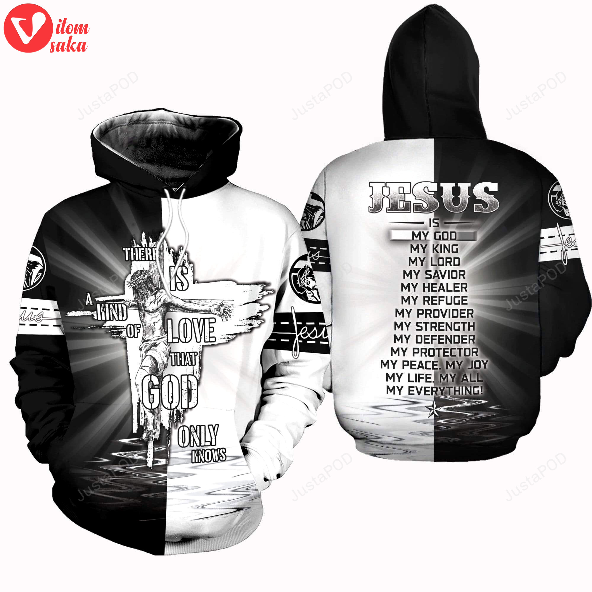 Jesus there is a kind of love 3d all print hoodie, zip- up hoodie