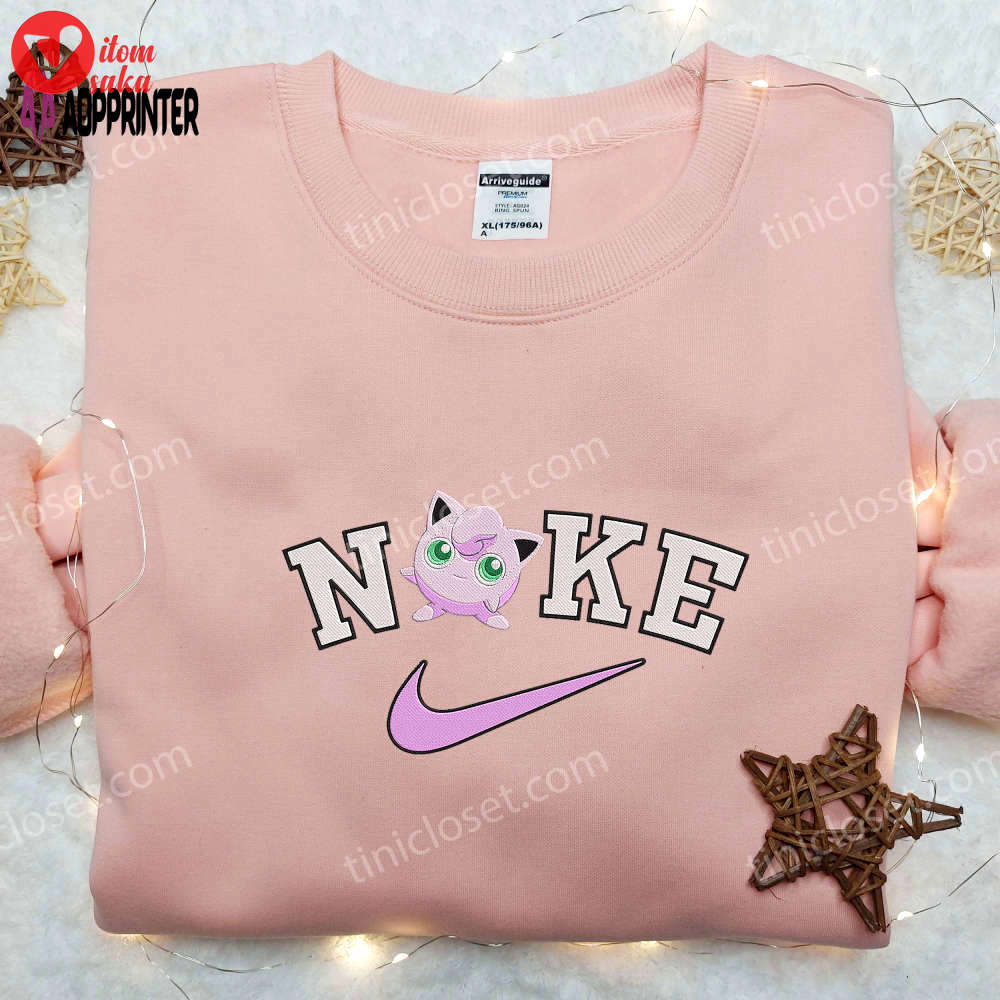 Jigglypuff nike embroidered shirt pokemon sweatshirt custom nike shirt