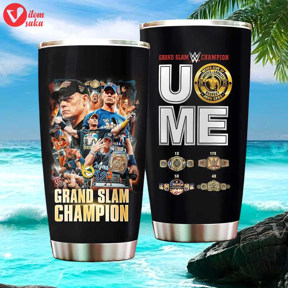 John cena wwe grand slam champion career stats  stainless stumblerl tumbler