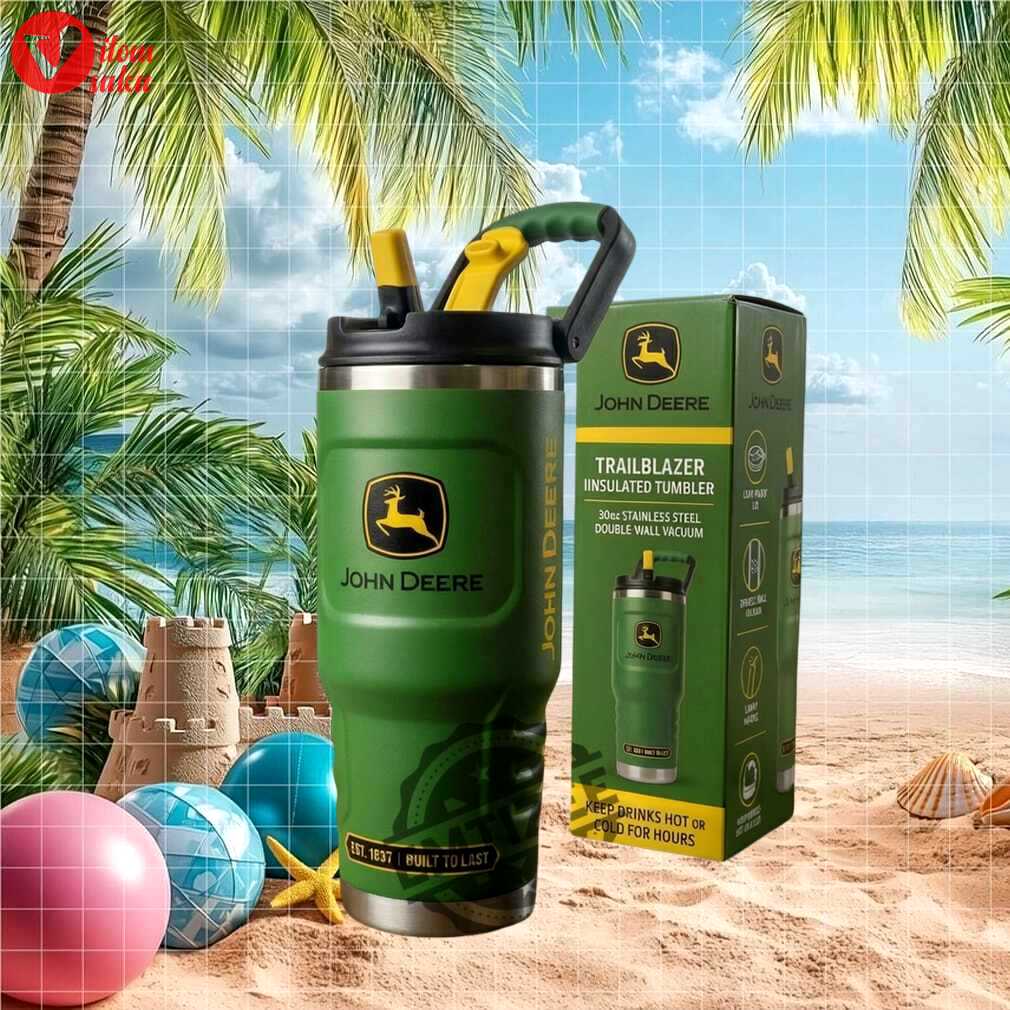 John deere trailblazer insulated 30oz stainless steel double wall tumbler