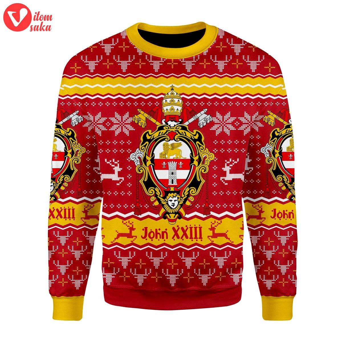 John xxiii coat of arms christmas sweater – stormmerch exclusive