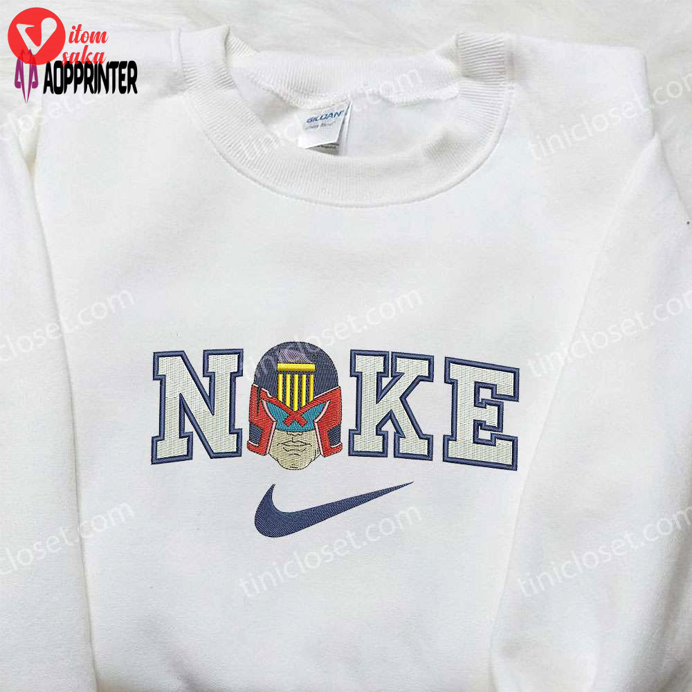 Judge dredd helmet x nike embroidered shirt – movie inspired nike shirt