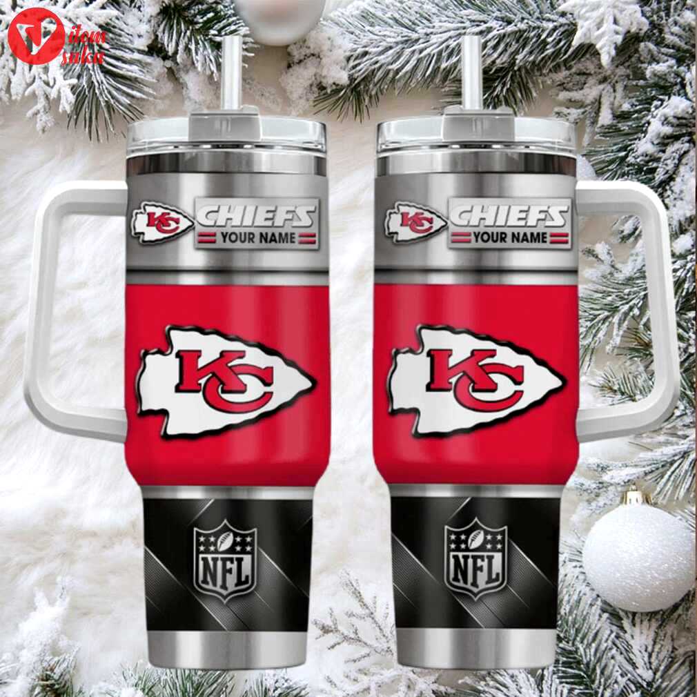 Kc chiefs custom stanley cup 40oz. stainless steel travel tumbler with handle