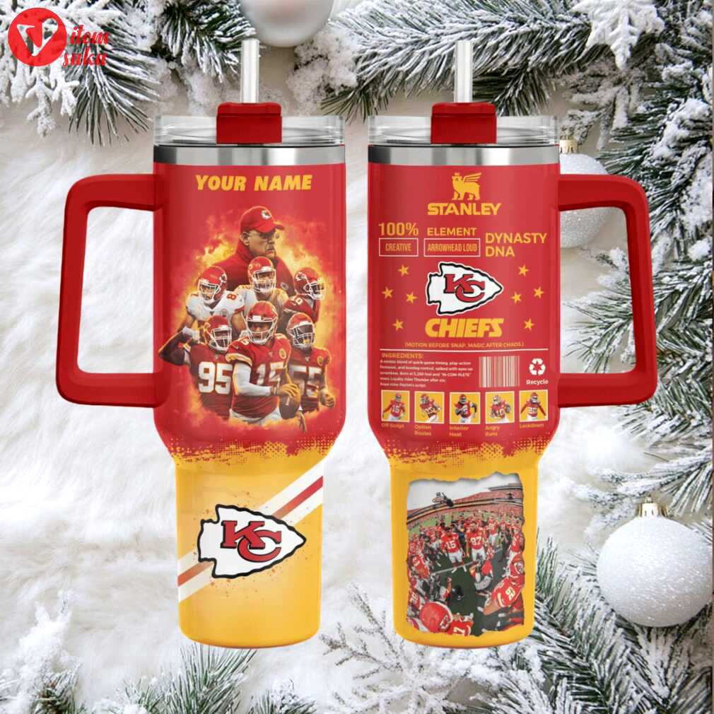 Kc chiefs ultimate football fan custom stanley game day tumbler cup 40oz 30oz with handle