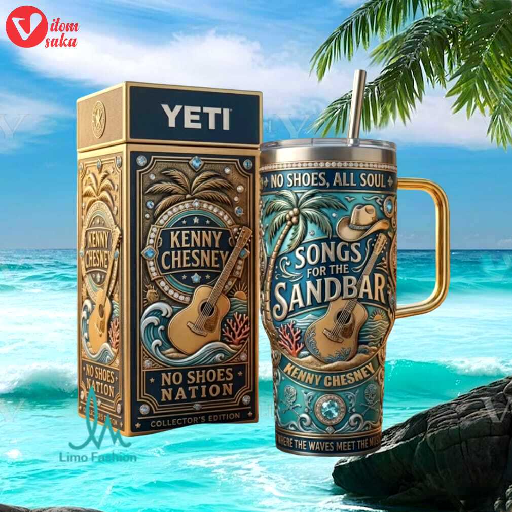 Kenny chesney songs for the sandbar no shoes nation beach stainless steel insulated tumbler