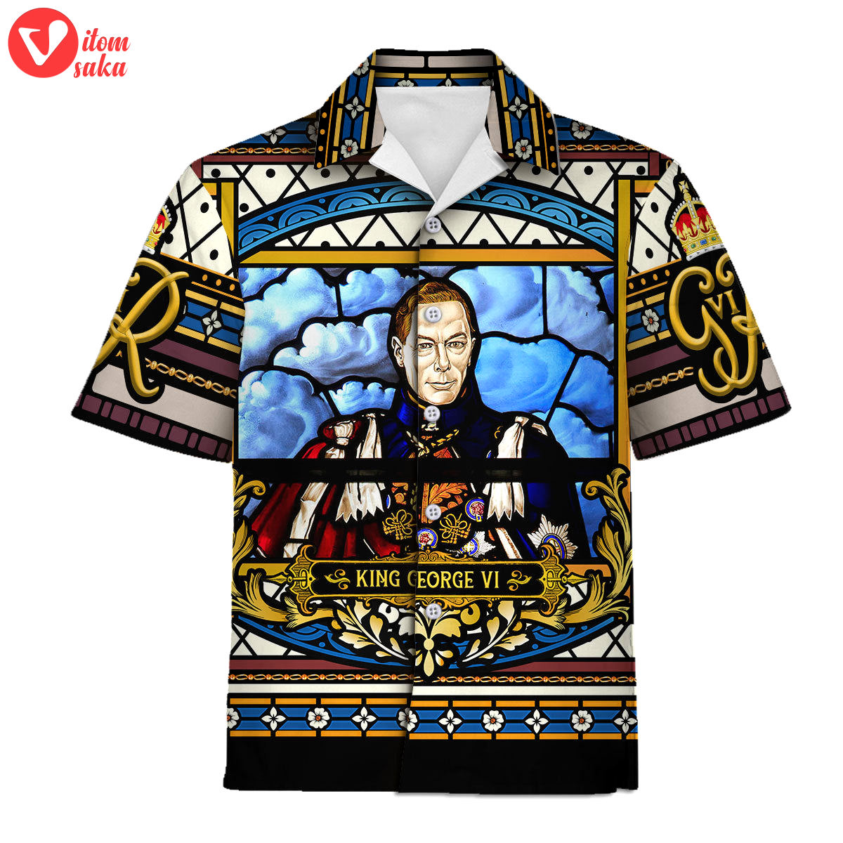 King george vi coronation hawaiian shirt polo shirt – stormmerch exclusive