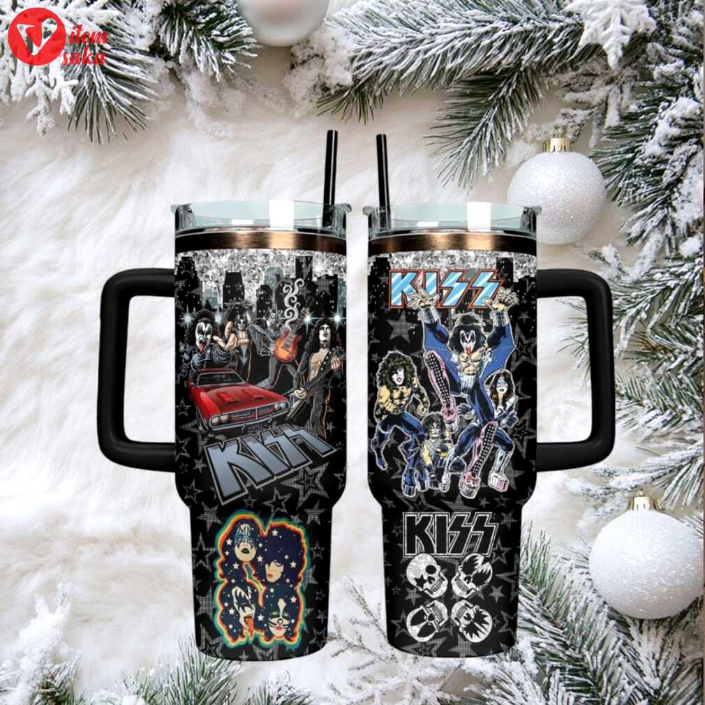 Kiss band music graphics custom name stanley tumbler 40oz