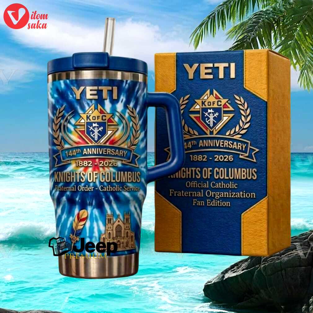 Knights of columbus 144th anniversary 1882 2026 catholic fraternal organization fan stainless steel insulated tumbler