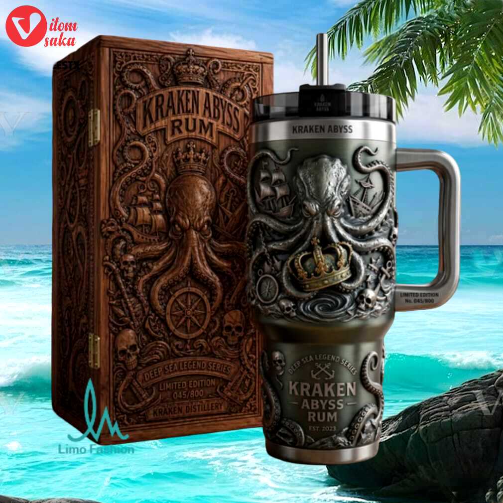 Kraken abyss rum deep sea legend series vintage nautical limited edition gift stainless steel insulated tumbler