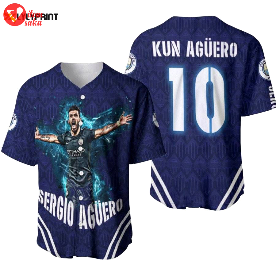 Kun aguero 10 sergio aguero goal moment manchester city designed allover gift for aguero fans baseball jersey gifts for fans