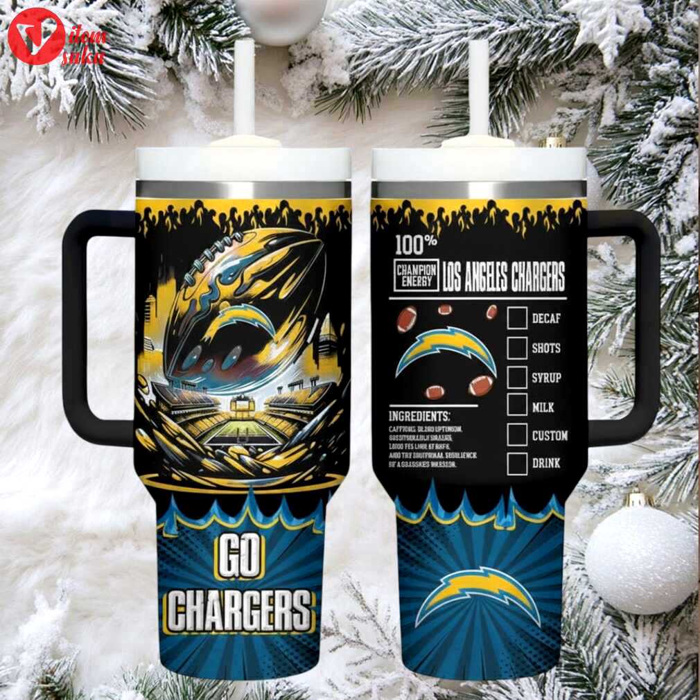 Lac chargers champion energy tumbler handle cup 40oz