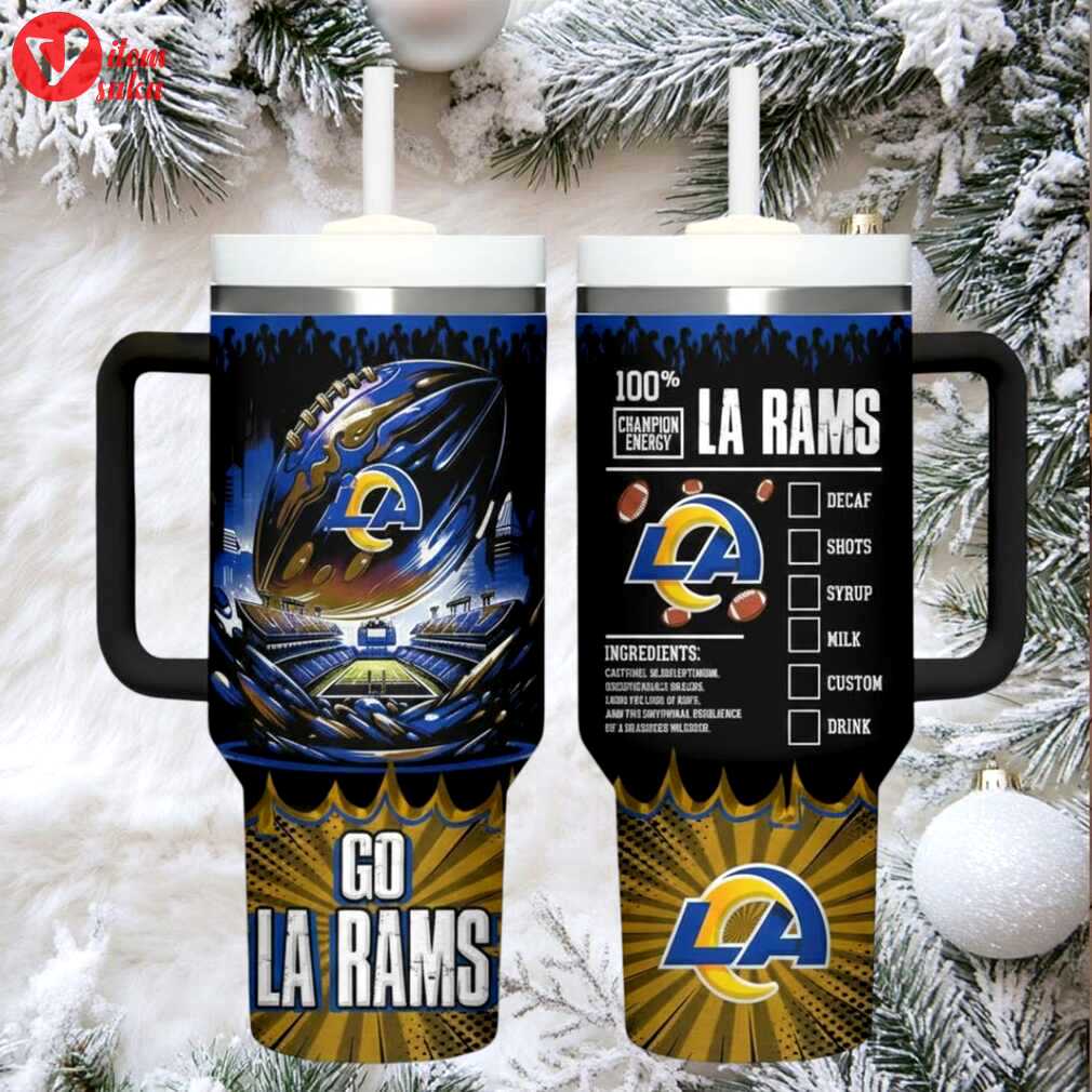 Lar rams champion energy tumbler handle cup 40oz