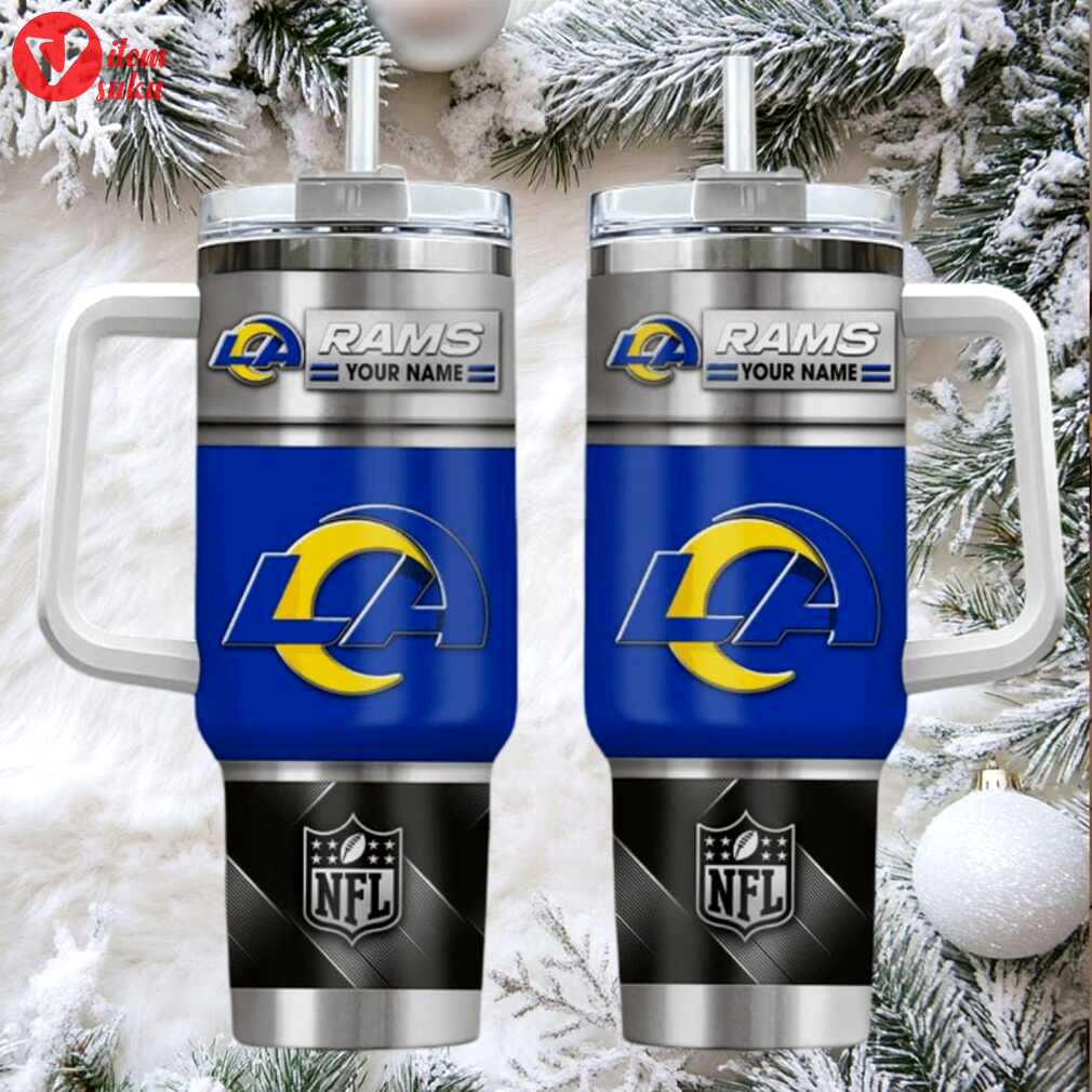 Lar rams custom stanley cup 40oz. stainless steel travel tumbler with handle
