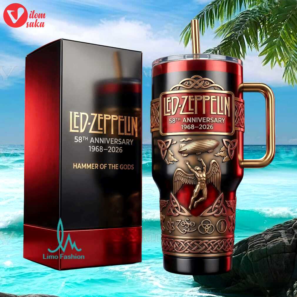 Led zeppelin 58th anniversary 1968 2026 hammer of the gods stainless steel insulated tumbler