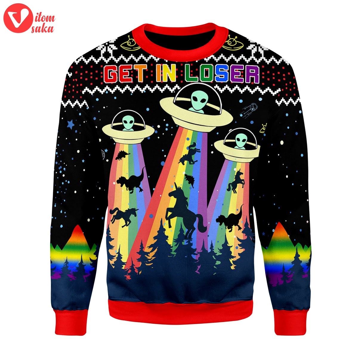 Lgbt alien christmas sweater – stormmerch exclusive