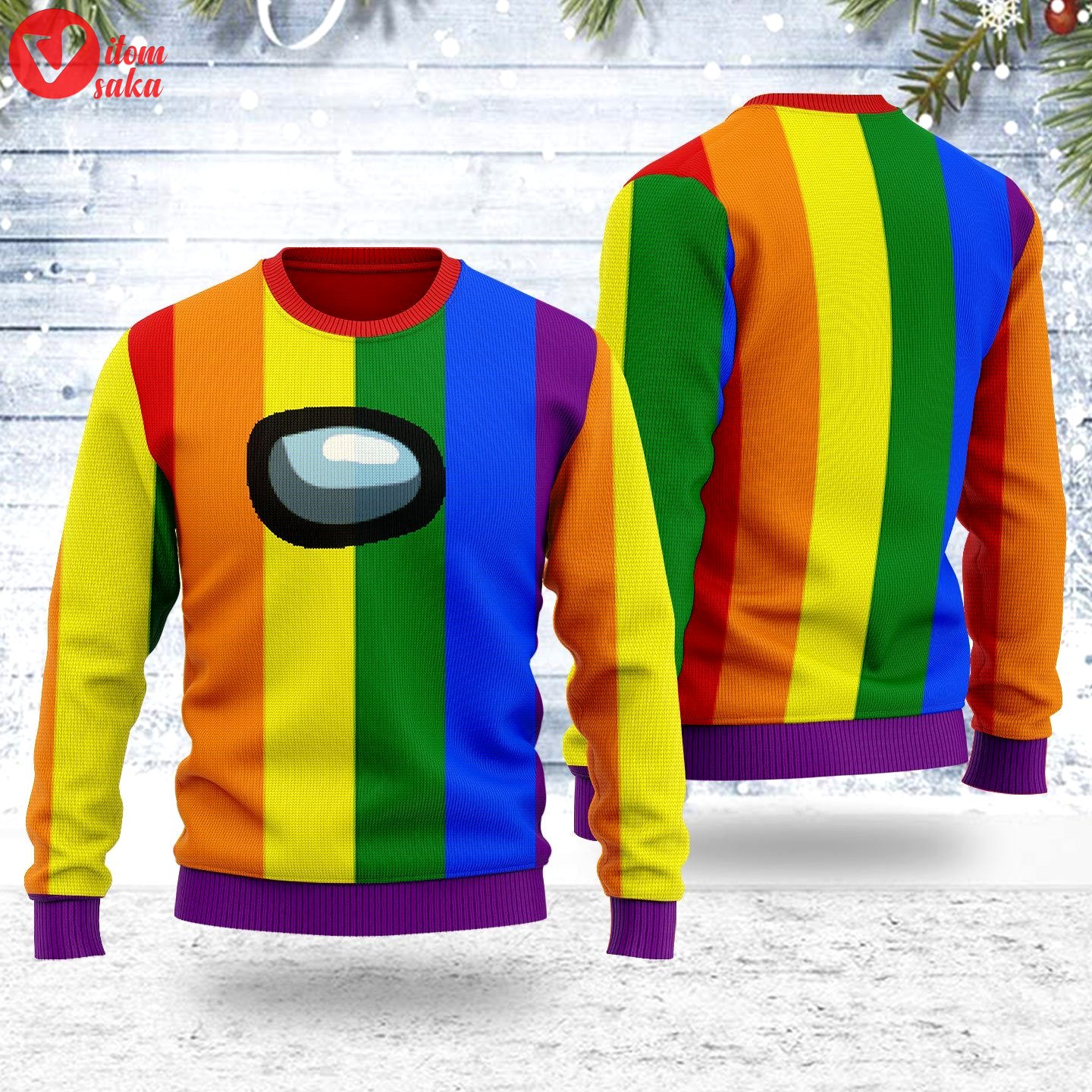 Lgbtq+ among us ugly christmas sweater – stormmerch exclusive