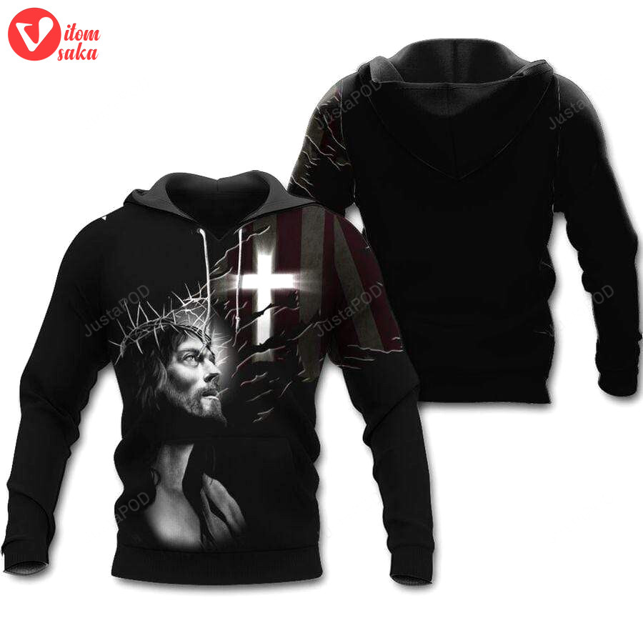 Light cross of christ jesus 3d all print hoodie, zip- up hoodie