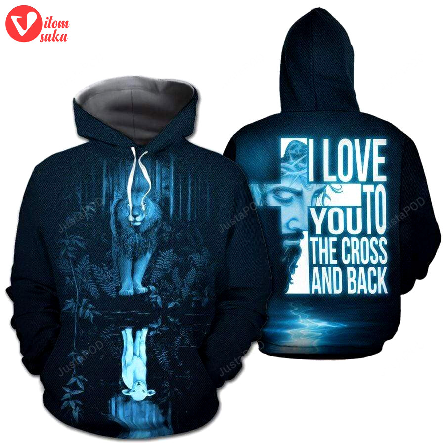 Lion and lamb reflection 3d all print hoodie, zip- up hoodie