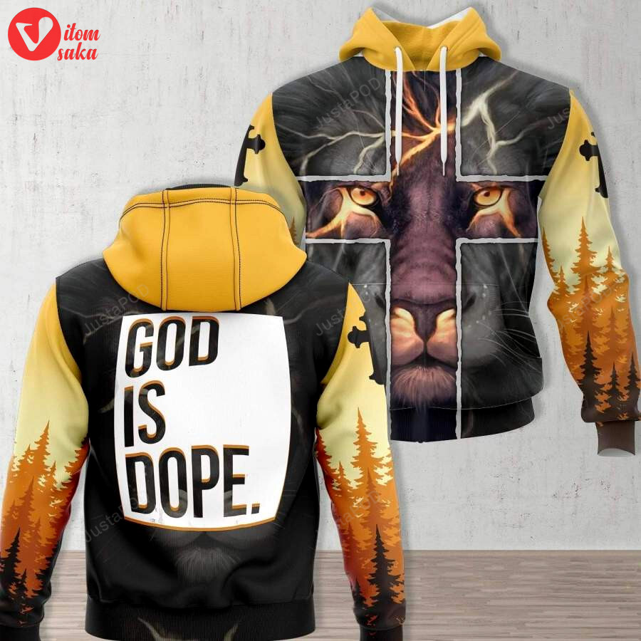 Lion jesus god is dope 3d all print hoodie, zip- up hoodie