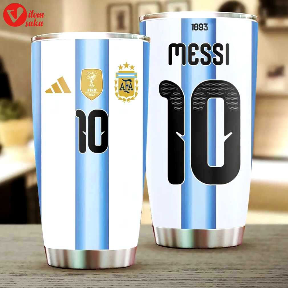 Lionel messi argentina #10 stainless steel tumbler