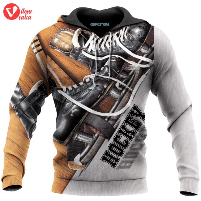 Love hockey 3d all over printed hoodie, zip- up hoodie