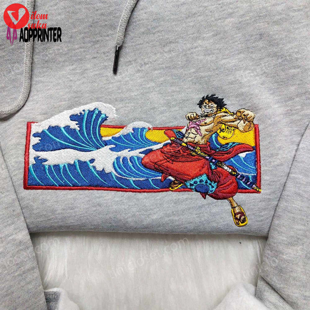 Luffy embroidered shirt one piece sweatshirt & anime hoodie: unique & stylish collection