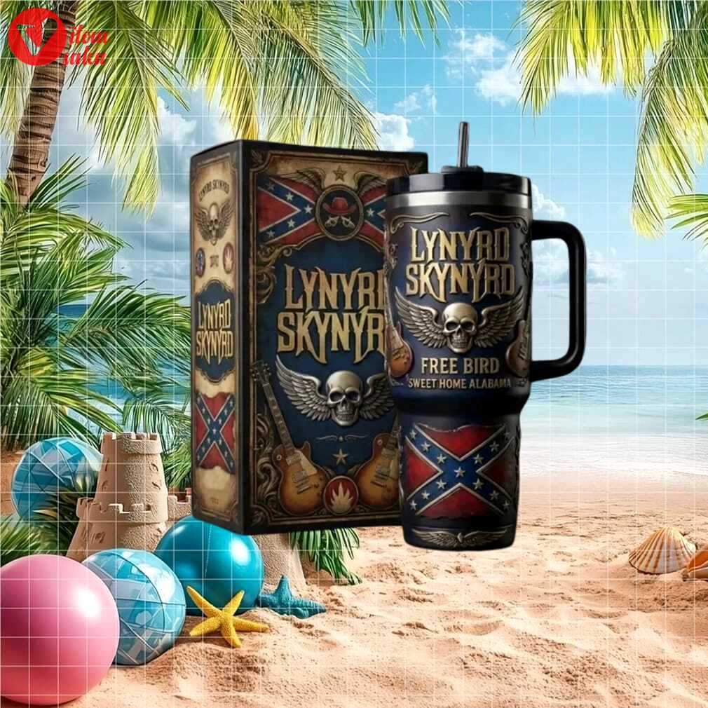 Lynyrd skynyrd free bird sweet home alabama retro 40oz rock gifts for fans stainless steel insulated tumbler