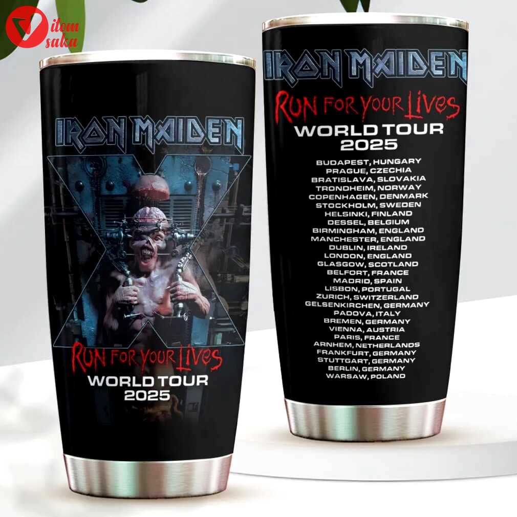 Maiden live 2025 european tour stainless steel tumbler