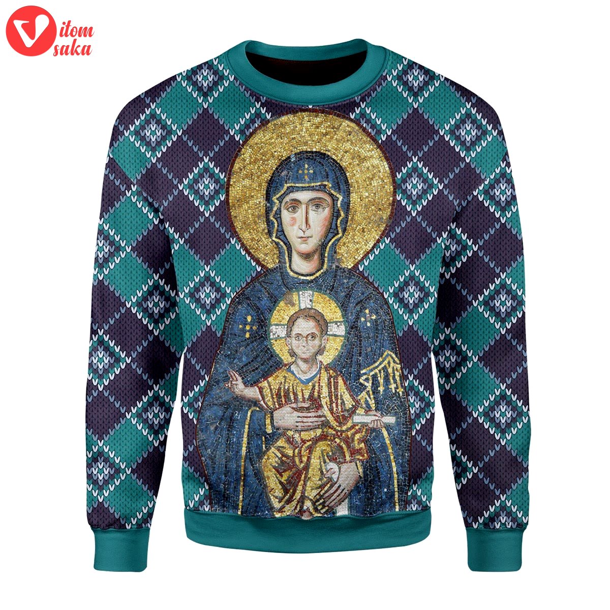 Maria and jesus in eastern orthodox christmas christmas sweater – stormmerch exclusive