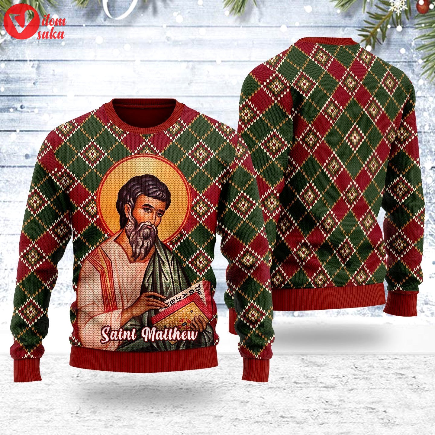 Matthew the apostle ugly christmas sweater – stormmerch exclusive