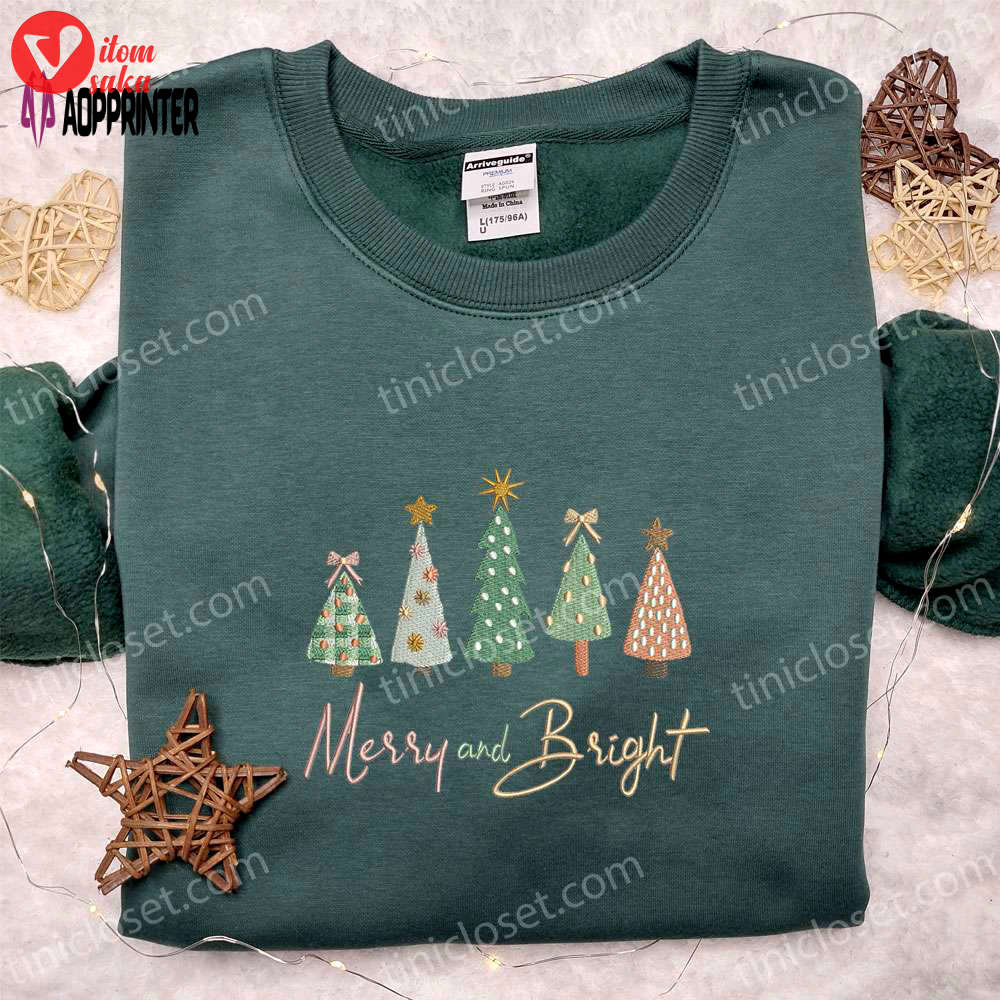 Merry and bright christmas trees shirt & hoodie: best family christmas gifts
