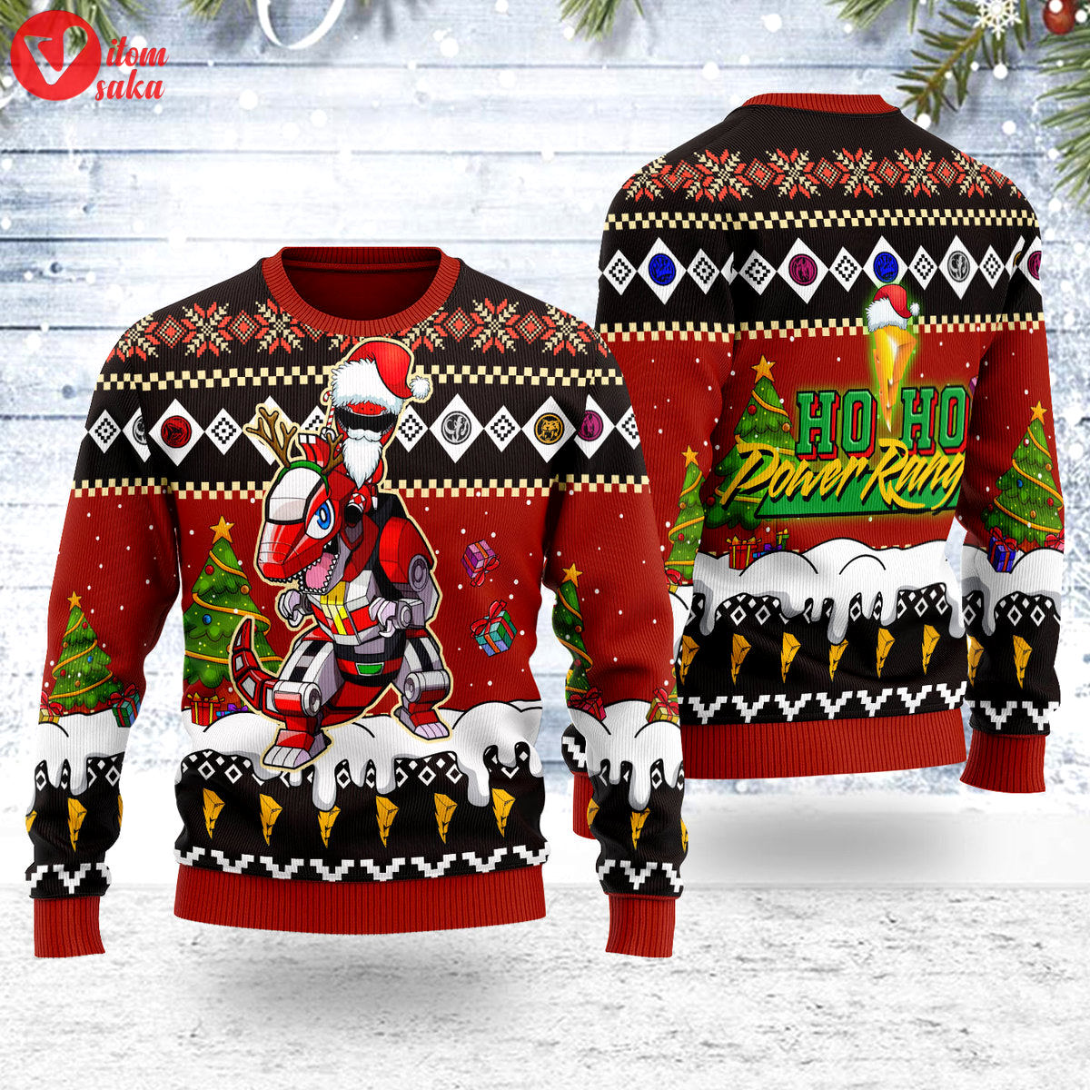 Merry christmas red hoho ranger unisex wool sweater – stormmerch exclusive