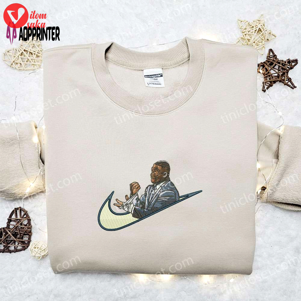Mike tyson x nike embroidered shirt hoodie & t-shirt – celebrity sports collection