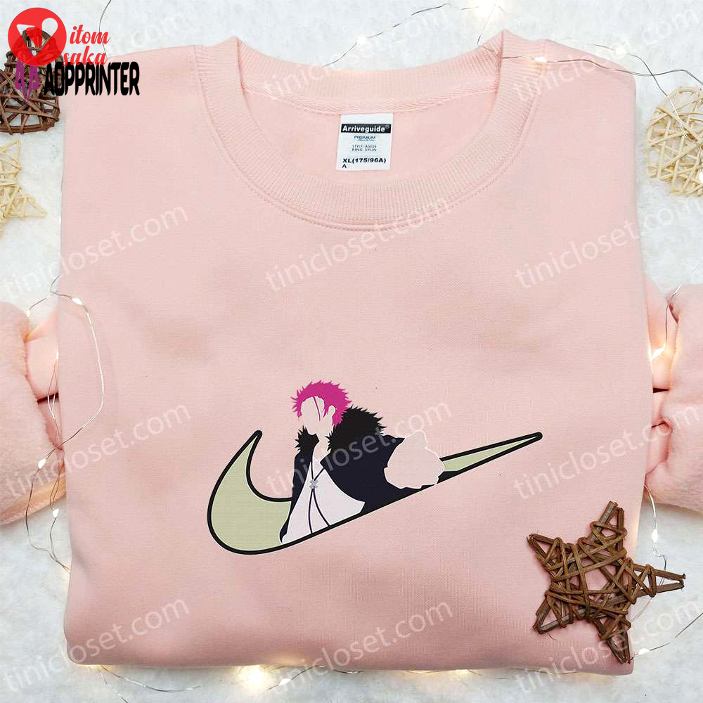 Mikoto suoh x swoosh anime embroidered sweatshirt: nike inspired hoodie perfect birthday gift for family