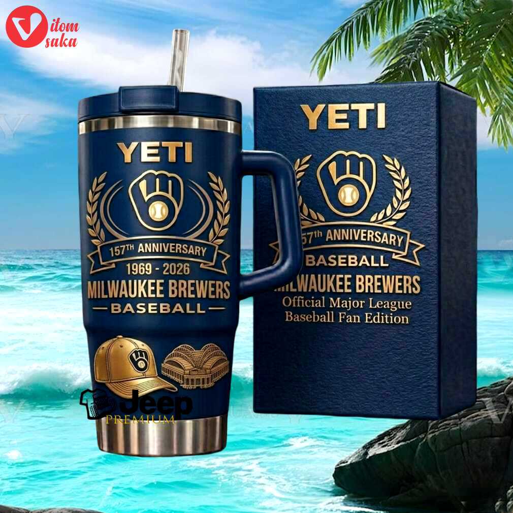 Milwaukee brewers 157th anniversary 1969 2026 major league baseball fan stainless steel insulated tumbler