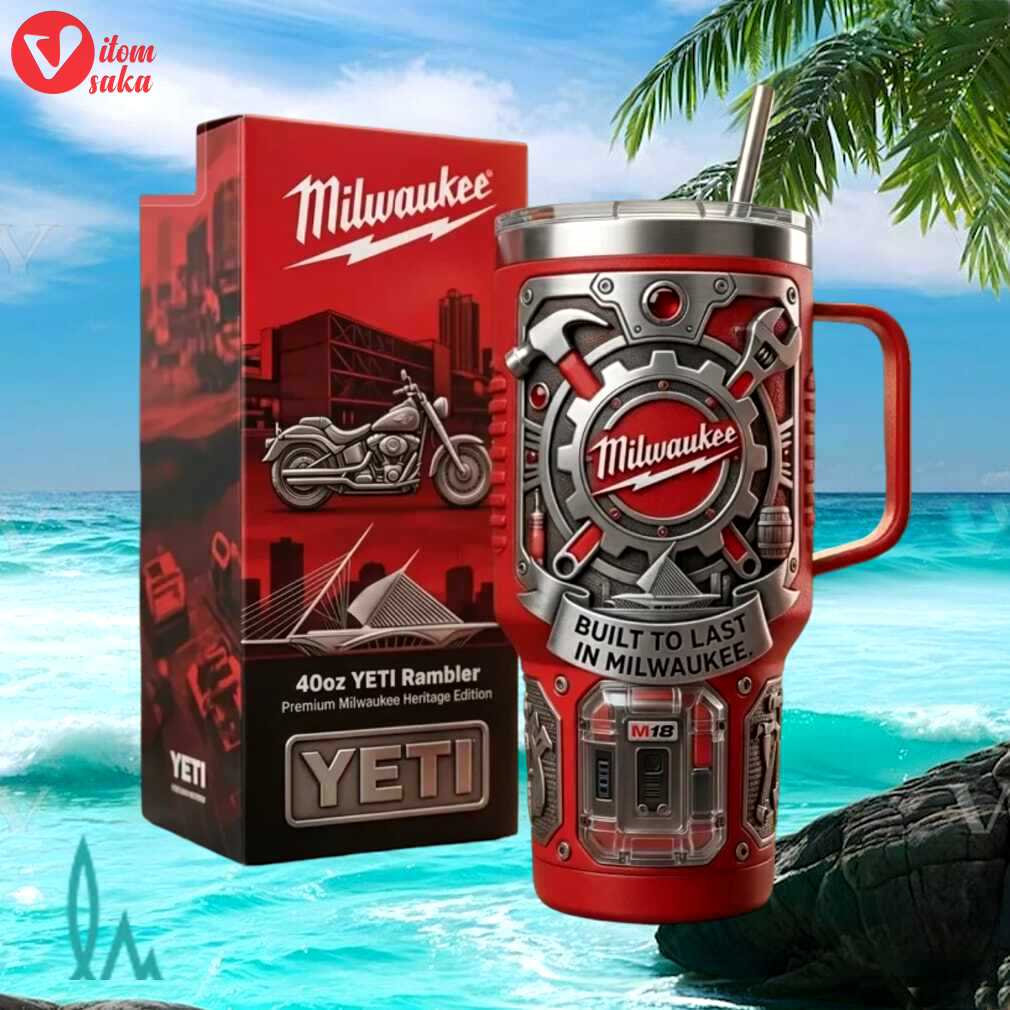 Milwaukee tool built to last heritage edition m18 mechanic tradesman gift stainless steel insulated tumbler