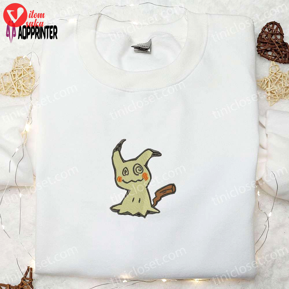 Mimikyu pokemon embroidered shirt sweatshirt & anime hoodie: unique stylish & high-quality