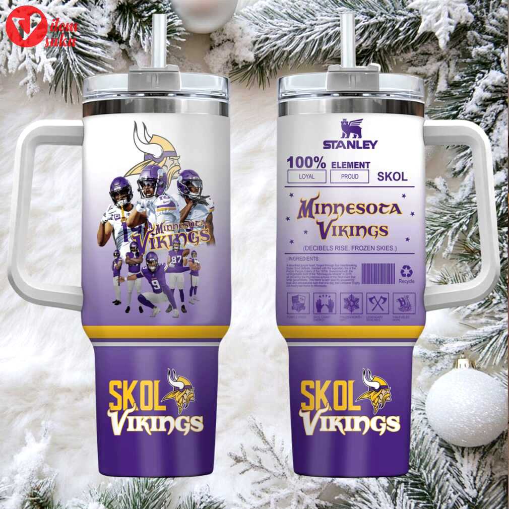 Min vikings ultimate football fan custom stanley game day stainless steel tumbler 40oz 30oz