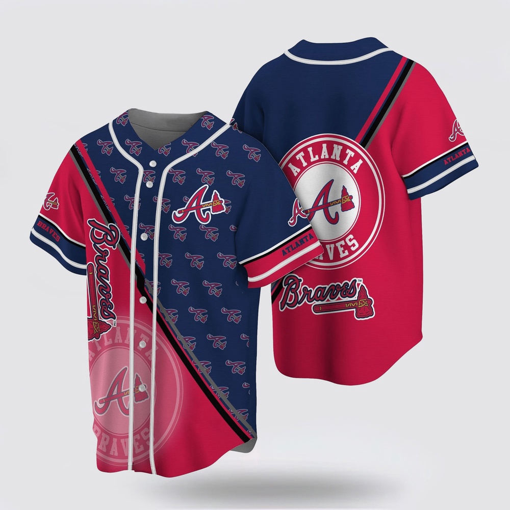 Mlb atlanta braves baseball jersey basic for fans jersey
