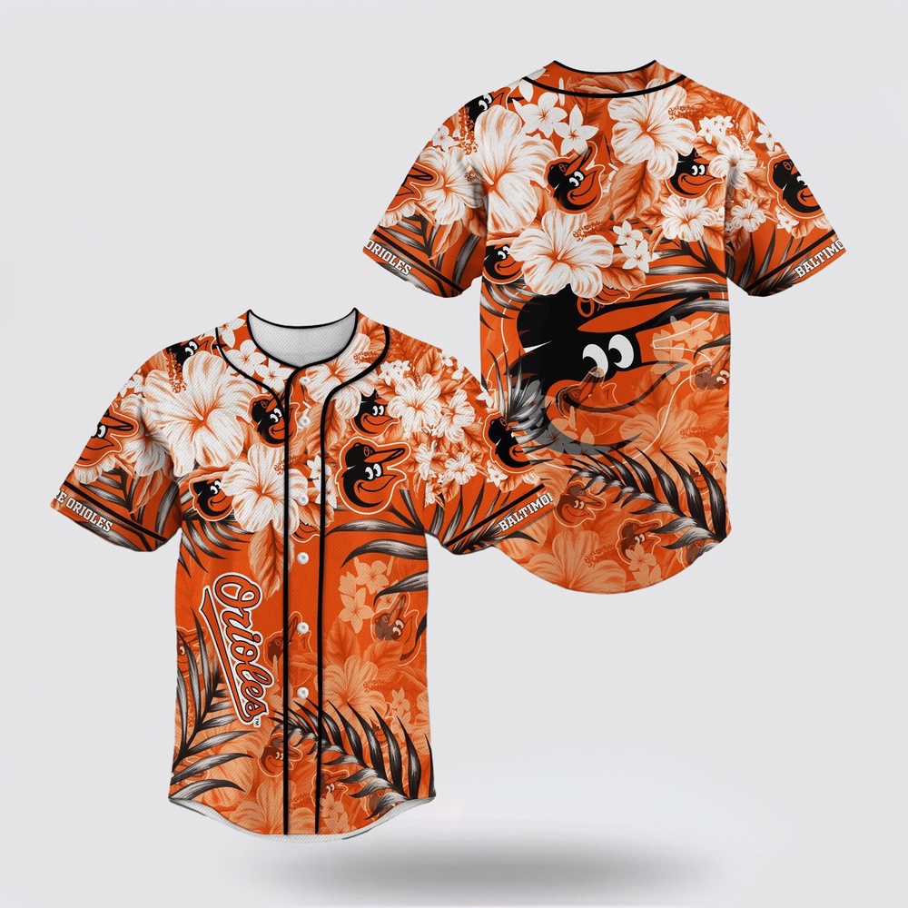 Mlb baltimore orioles baseball jersey flower design for fans jersey